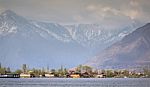 Lifestyle  Local Village Mountain Background  Along  The Border Stock Photo