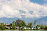 Lifestyle  Local Village Mountain Background  Along  The Border Stock Photo