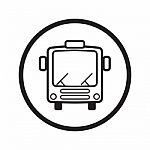 Linear Bus Icon -  Iconic Design Stock Photo