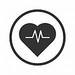 Linear Heartbeat Icon -  Iconic Design Stock Photo