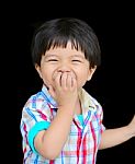 Little Boy Laughing Stock Photo