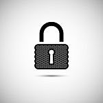 Lock Icon.  Illustration Stock Photo