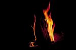 Log In Fire Stock Photo