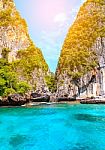 Loh Sa Ma Bay The Entrance To Maya Bay Phi Phi Islands Andaman S Stock Photo