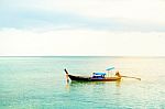 Longtrail Boat In Phi Phi Islands Andaman Sea Krabi, South Of Th Stock Photo