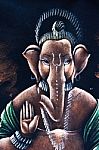 Lord Ganesh Painting Stock Photo