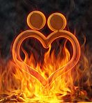 Love Flames Stock Photo