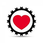  Love Heart Gear Stock Photo