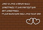 Love Like Brick Wall Stock Photo