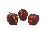 Love Triangle Of An Apple Broken Heart From Two Apples Love Each Other Stock Photo