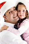 Loving Father Hugging His Daughter Stock Photo