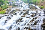 Mae Ya Waterfall With Moss And Rocks Located In Chiang Mai Stock Photo