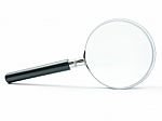 Magnifying Glass On White Stock Photo