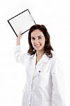 Male Doctor With Prescription Notepad Stock Photo