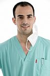 Male surgeon with mask Stock Photo