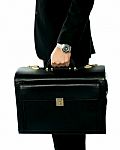 Man Holding Briefcase Stock Photo