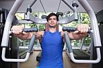 Man In A Gym Stock Photo