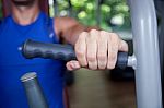 Man In A Gym Stock Photo