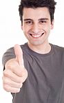 Man Showing Thumbs Up Stock Photo