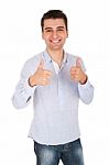 Man Showing Thumbs Up Stock Photo