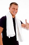 Man Showing Thumbs Up Stock Photo