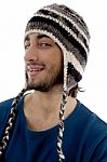 Man Wearing Woolen Cap Stock Photo