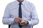 Man With Smartphone Stock Photo