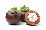 Mangosteen Fruits Stock Photo