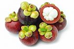 Mangosteen fruits Stock Photo