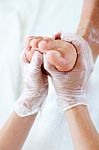 Masseur Doing Massage On Man Body In The Spa Salon Stock Photo