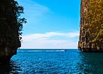 Maya Bay Phi Phi Islands Andaman Sea Krabi, South Of Thailand Stock Photo