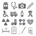 Medical Icon Set Stock Photo