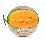 Melon Fruit Isolated On The White Background Stock Photo