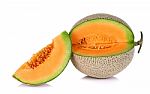 Melon Isolated On The White Background Stock Photo