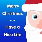 Merry Christmas Have A Nice Life Santa Claus Stock Photo