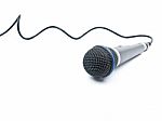 Microphone On White Stock Photo