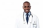 Middle Aged Happy Male Doctor Stock Photo