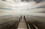 Mirror Glass Day On Lake Geneva Stock Photo