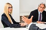 Mixed Group In Business Meeting Stock Photo