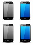 Mobile Phone Icons Stock Photo