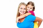 Mom And Daughter Having Fun Stock Photo