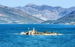 Monastery Our Lady Of Mercy On The Island In Montenegro Stock Photo