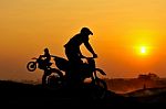 Motocross Rider Stock Photo