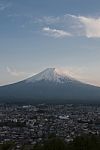 Mt Fuji View In Twilight Stock Photo