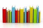 Multicolored Hardback Books Stock Photo