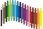 Multicolored pencil Stock Photo