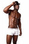 Muscular Shirtless Male Model Stock Photo