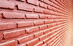 New Brown Brick Wall Stock Photo