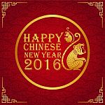 New Year 2016 Greeting, Year Of The Monkey Stock Photo