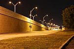 Night Time Bridge Stock Photo